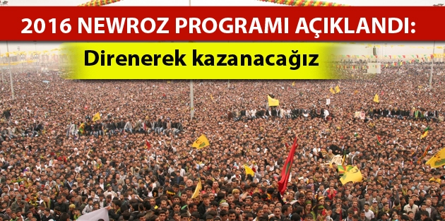 2016 Newroz programı açıklandı