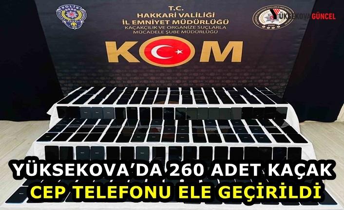 Yüksekova’da 260 adet kaçak cep telefonu ele geçirildi