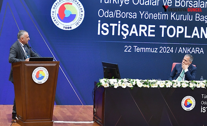 Başkan Özdemir TOBB Toplantısında Yüksekova’nın sorunlarını dile getirdi