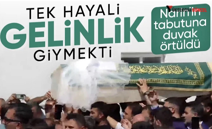 Yürekleri yakan anlar: Narin'in tabutuna çok istediği gelinlik duvağı sarıldı