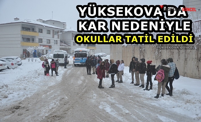 Yüksekova’da okullar tatil edildi