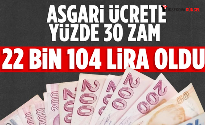 2025 yılı asgari ücreti belli oldu