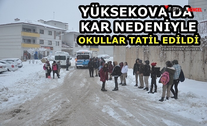 Yüksekova’da okullar tatil edildi