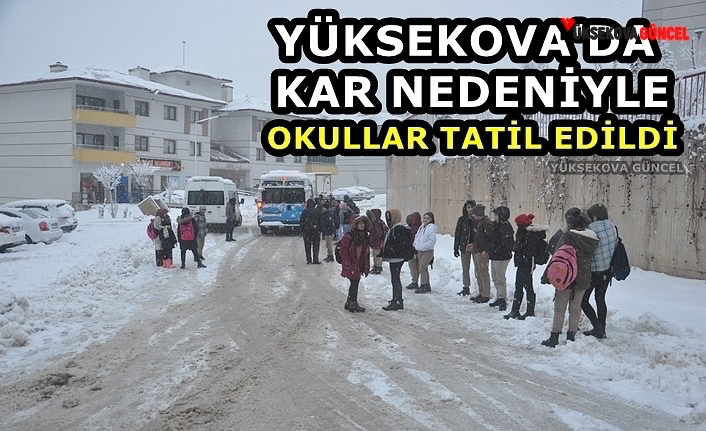 Yüksekova’da Okullar Tatil Edildi