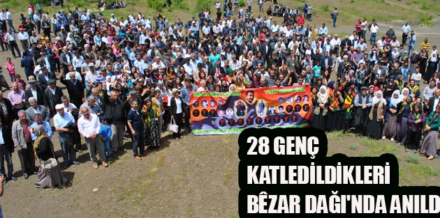 28 genç katledildikleri Bêzar Dağı'nda anıldı