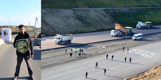 3'üncü köprü eyleminde yola ‘katil köprü’ yazdılar