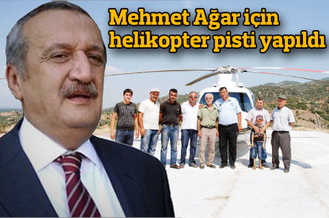 AĞAR İÇİN HELİKOPTER PİSTİ YAPILDI