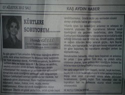 YEREL GAZETEDE IRKÇI YAZI!