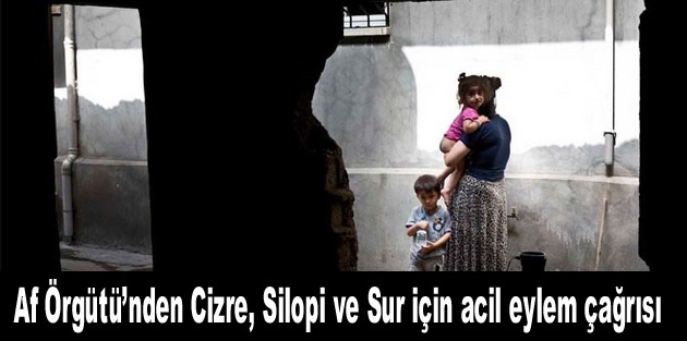 Af Örgütü’nden Cizre, Silopi ve Sur için acil eylem çağrısı