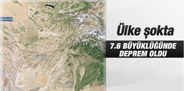 Afganistan'da 7,5 büyüklüğünde deprem!