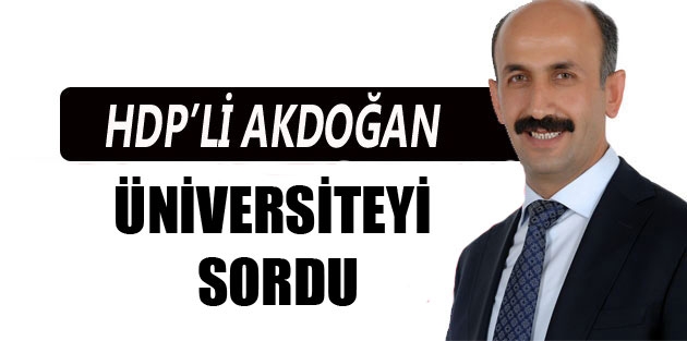 Akdoğan üniversiteyi sordu