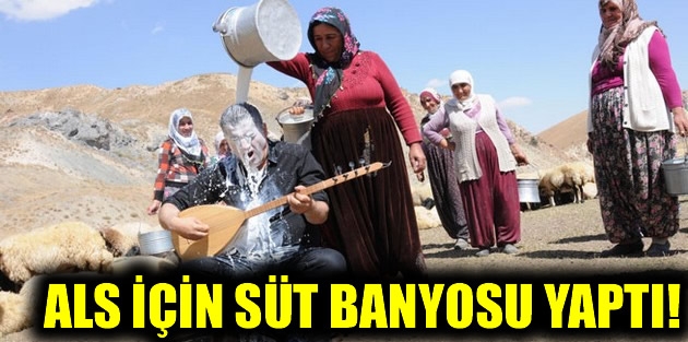 ALS için süt banyosu yaptı!