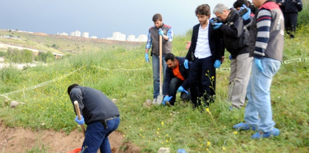 Arazide insan kemiği bulundu