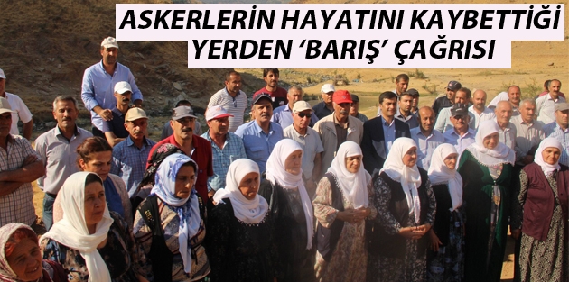 Askerlerin hayatını kaybettiği yerden ‘barış’ çağrısı