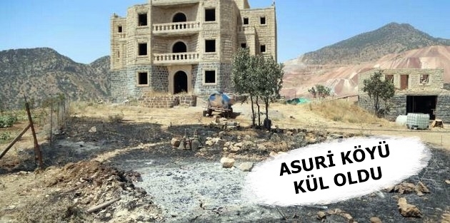 Asurî köyü kül oldu!