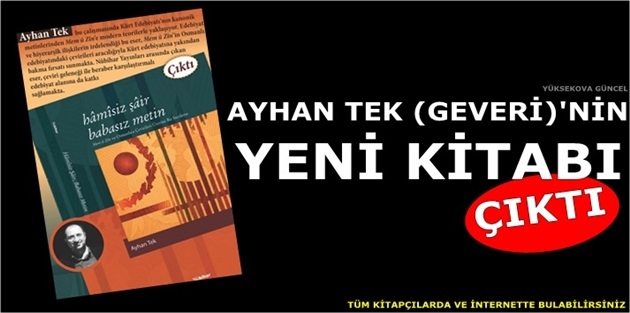 Ayhan Tek (Geveri)’nin Yeni Kitabı Çıktı