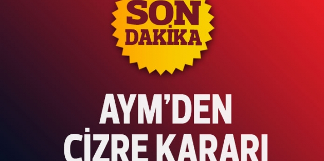 AYM'den Cizre kararı