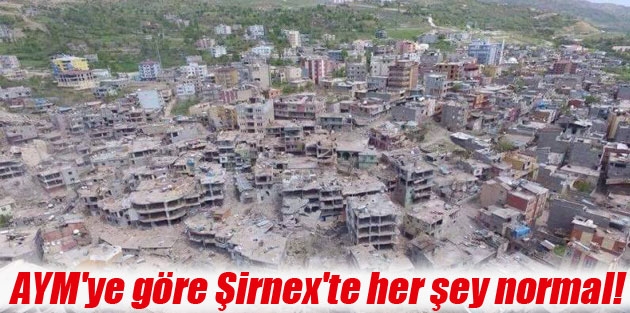 AYM'ye göre Şirnex'te her şey normal!