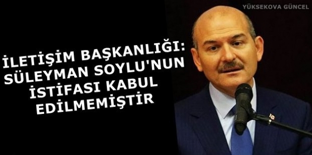 Bakan Soylu'nun İstifası Kabul Edilmedi