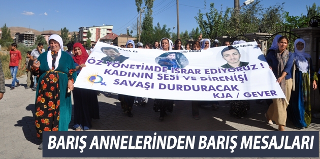 Barış Anneleri Barış Mesajları Verdi