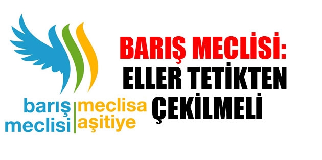 Barış Meclisi: Eller tetikten çekilmeli, çözüm müzakerede