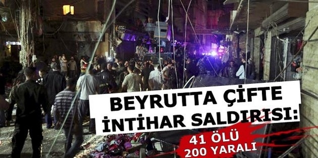 Beyrut’ta çifte intihar saldırısı: 41 ölü, 200 yaralı