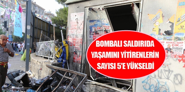 Bombalı saldırıda yaşamını yitirenlerin sayısı 5'e yükseldi