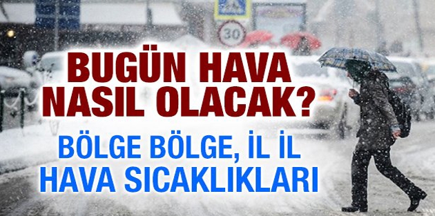 Bugün hava nasıl olacak? işte bölge bölge, İl İl hava sıcaklıkları