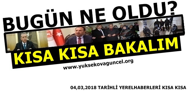 Bugün ne oldu?