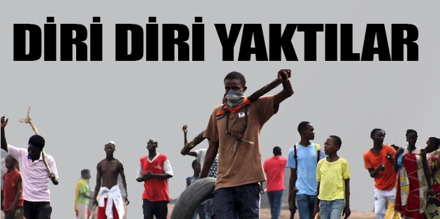 Burundi'de göstericiler bir genci diri diri yaktı