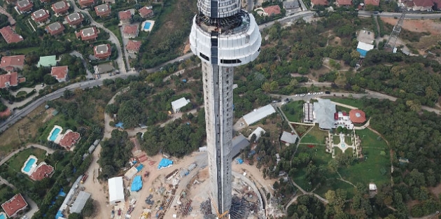 Çamlıca Televizyon Kulesi ''giydirilmeye'' başlandı