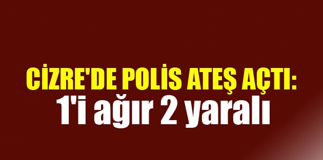 Cizre'de polis ateş açtı: 1'i ağır 2 yaralı