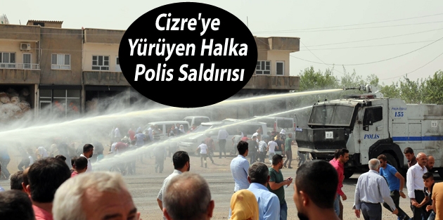 Cizre'ye yürüyen halka polis saldırısı