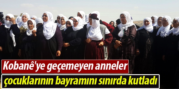 Çocuklarının bayramını sınırda kutladı