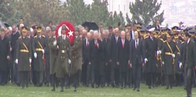 Cumhuriyet Bayramı için ilk tören Anıtkabir'de