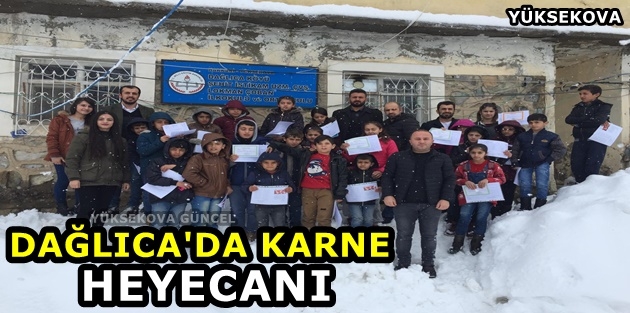 Dağlıca'da karne heyecanı