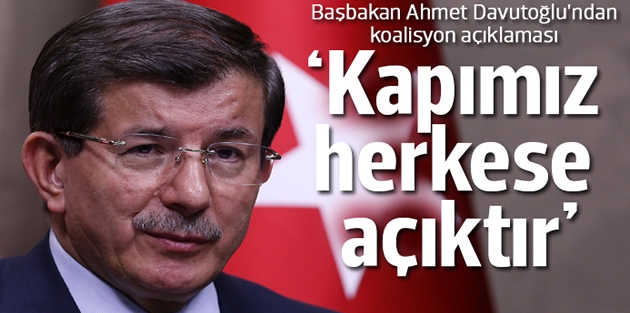 Davutoğlu'ndan koalisyon açıklaması