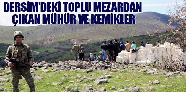 Dersim'deki toplu mezardan çıkan mühür ve kemikler