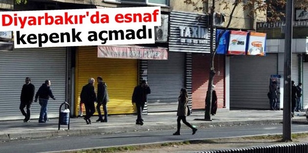 Diyarbakır'da esnaf kepenk açmadı