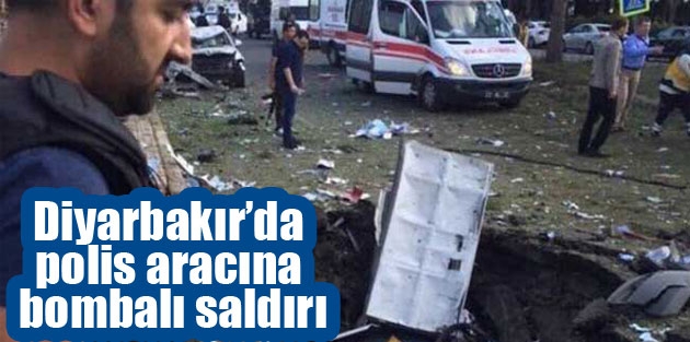 Diyarbakır’da polis aracına bombalı saldırı