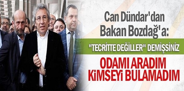 Dündar'dan Bakan Bozdağ'a: 