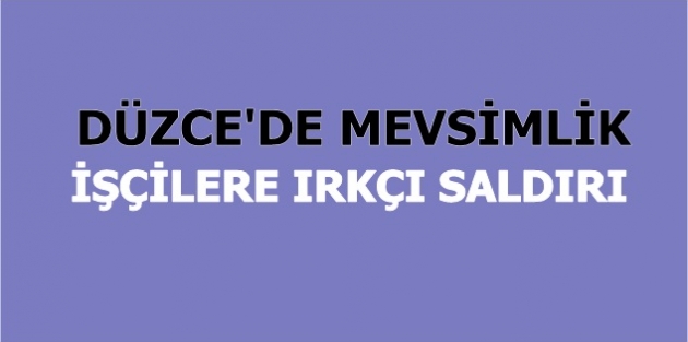 Düzce'de mevsimlik işçilere ırkçı saldırı