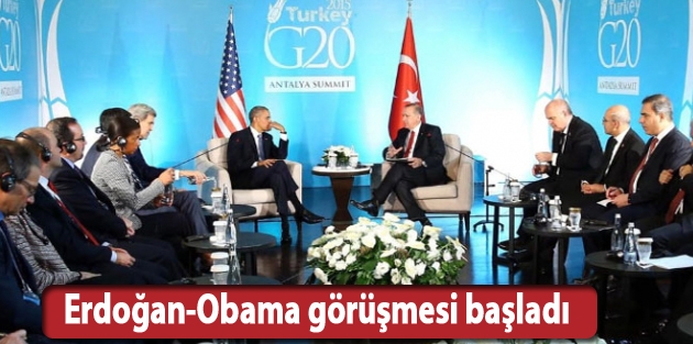 Erdoğan-Obama görüşmesi başladı