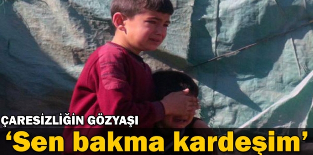 Evleri yanan çocukların gözyaşları