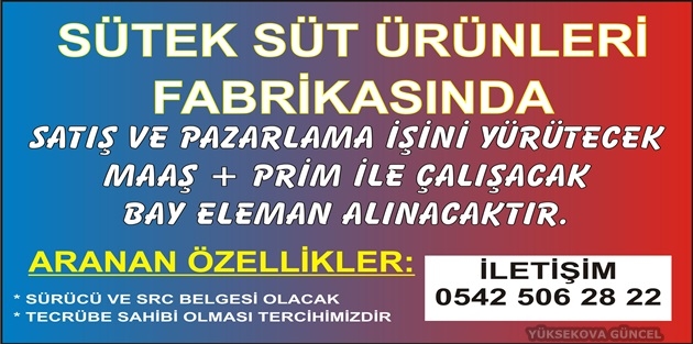 Fabrikada Çalışacak Bay Eleman Aranıyor