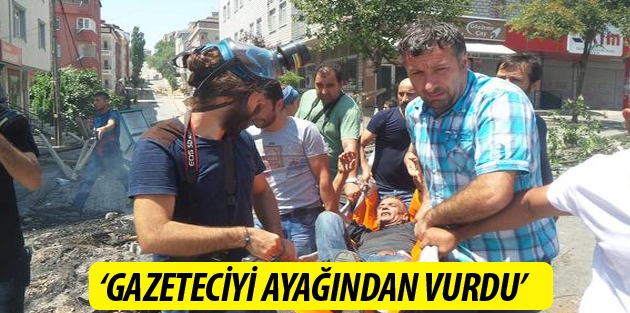 Gazi'de polis biber gazı fişeğiyle gazeteciyi ayağından vurdu