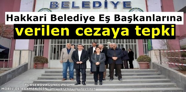 Hakkari Belediye Eş Başkanlarına verilen cezaya tepki