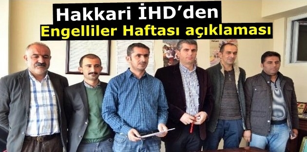 Hakkari İHD’den Engelliler Haftası açıklaması