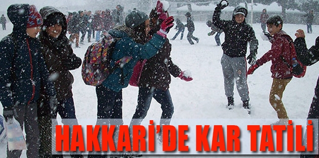 Hakkari’de Kar Tatili