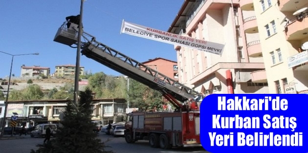 Hakkari'de Kurban Satış Yeri Belirlendi